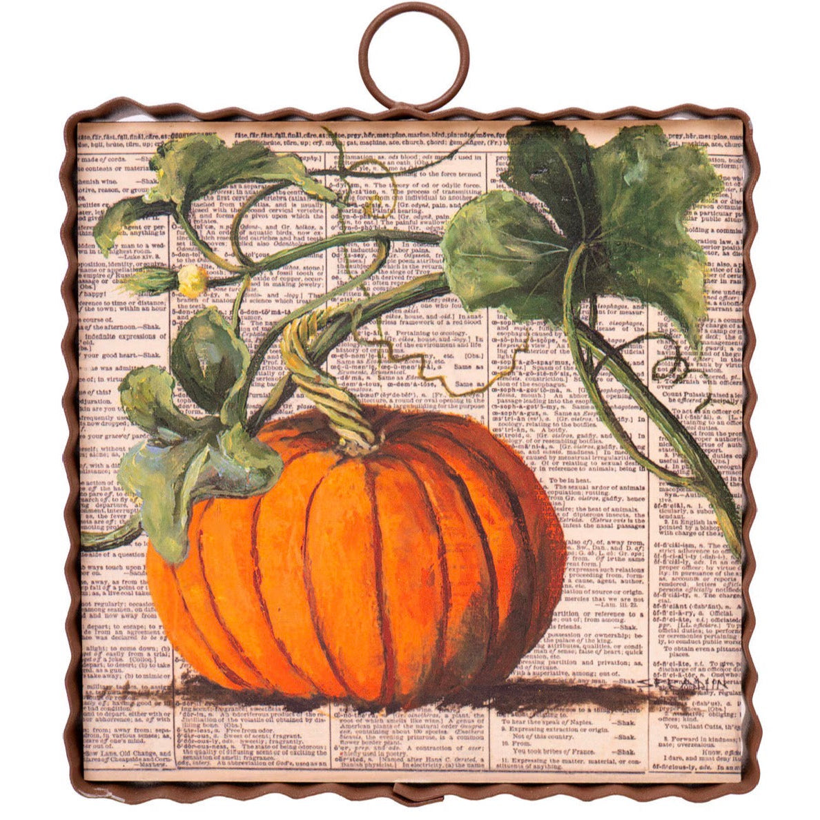 Handcrafted Round Top Collection seasonal metal art and home décor