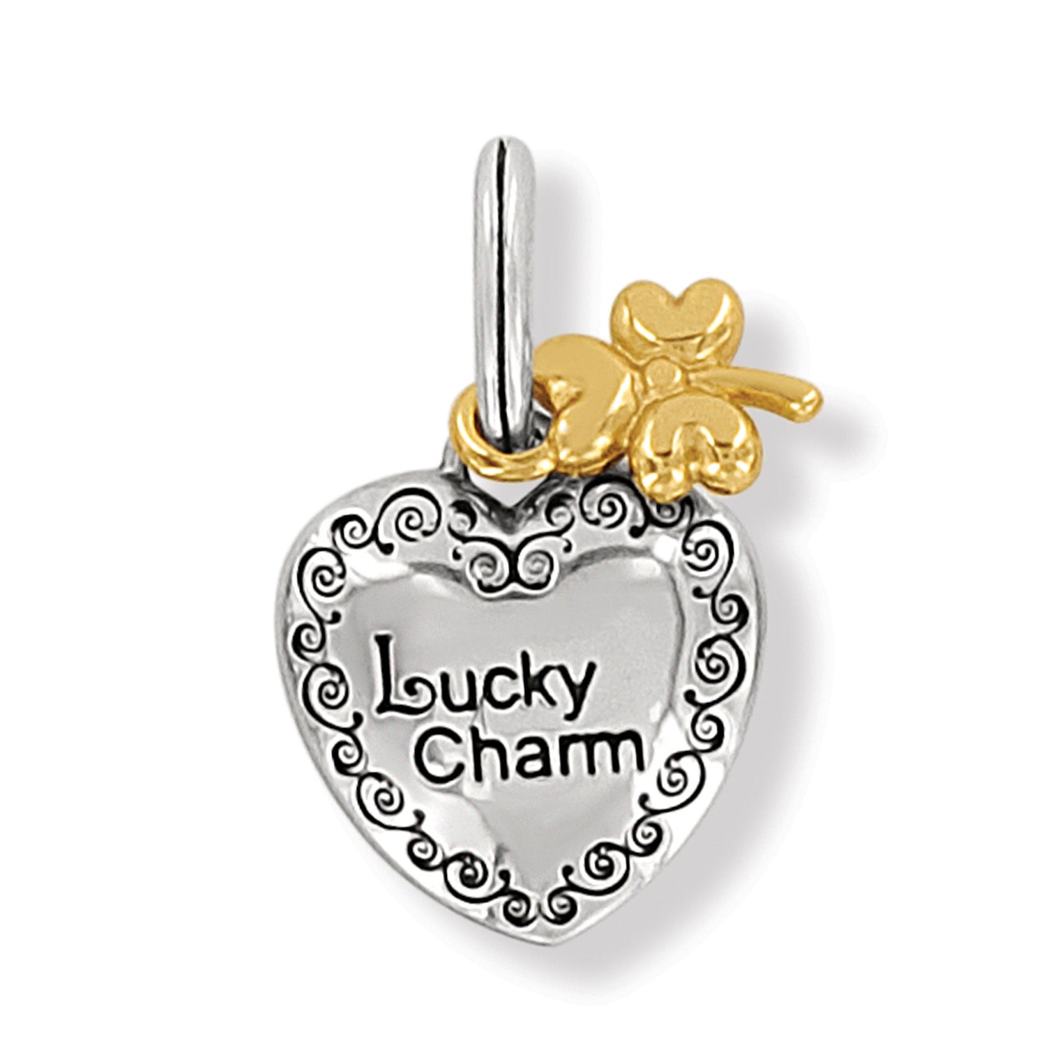 Lucky Twirl Heart Charm