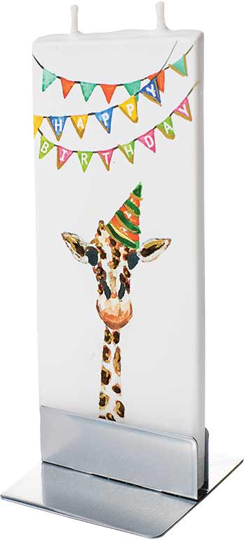 Happy Birthday Giraffe Hand Painted Flaytz Candle Apparel & accessories Flaytz Candle