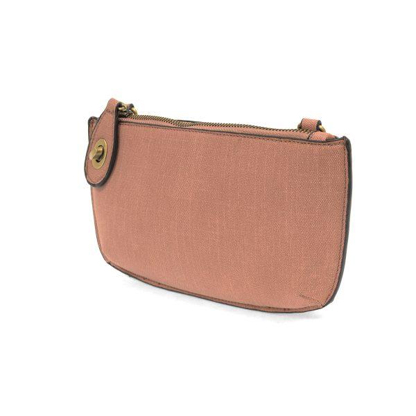 Pink Faux Linen Crossbody Wristlet Clutch Apparel & accessories Joy Susan