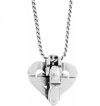 Alcazar Heart Badge Clip Necklace JN9732 Badge clip Brighton