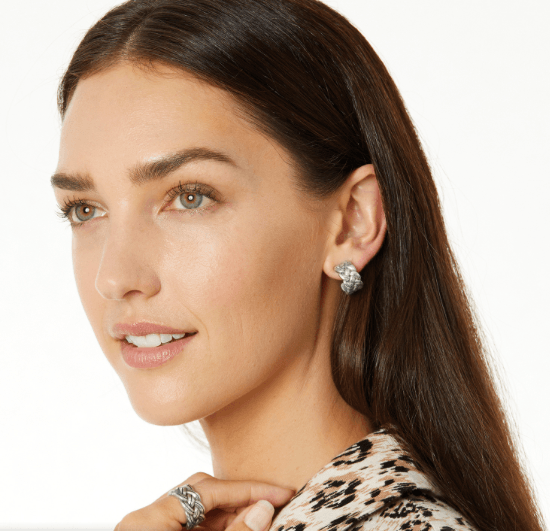 Interlok Woven Hoop Earrings JA5830 Earrings Brighton