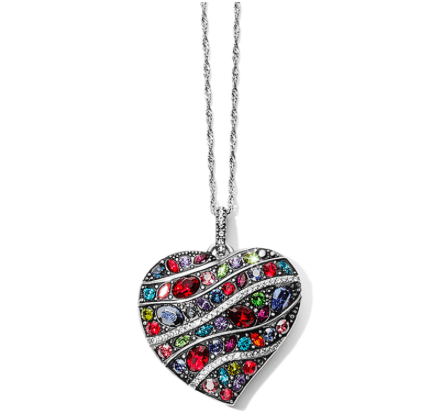 Trust Your Journey Wave Convertible Reversible Heart Necklace JM2413 Necklaces Brighton