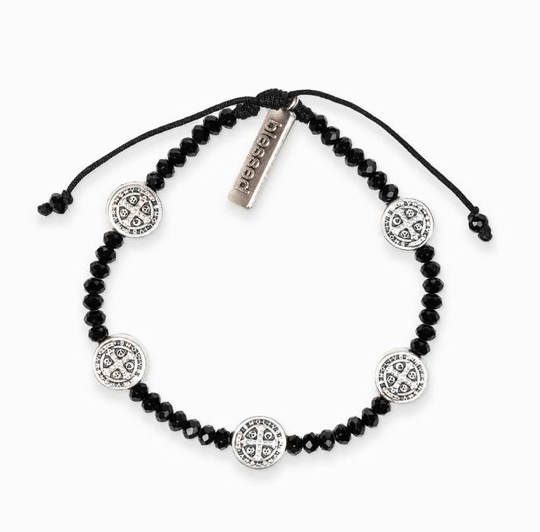 Gratitude Black Crystal Bracelet My Saint My Hero