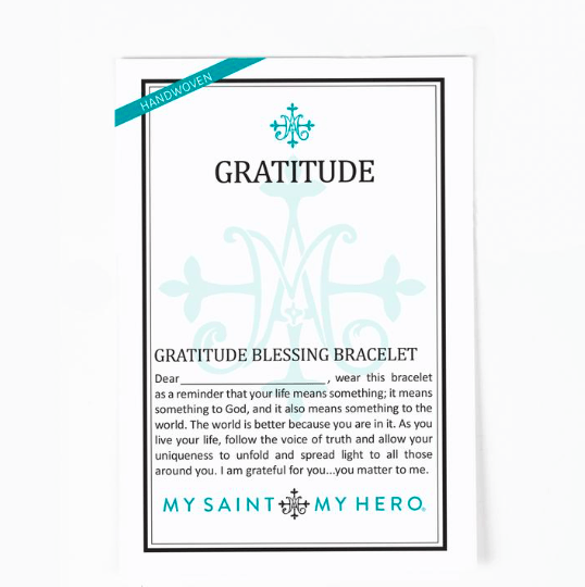 Gratitude Black Crystal Bracelet My Saint My Hero