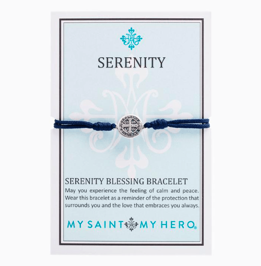 Serenity Blessing Navy/Silver Bracelet My Saint My Hero