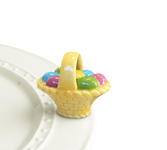 A Tisket, A Tasket Basket With Eggs Mini A214 Home Decor Nora Fleming