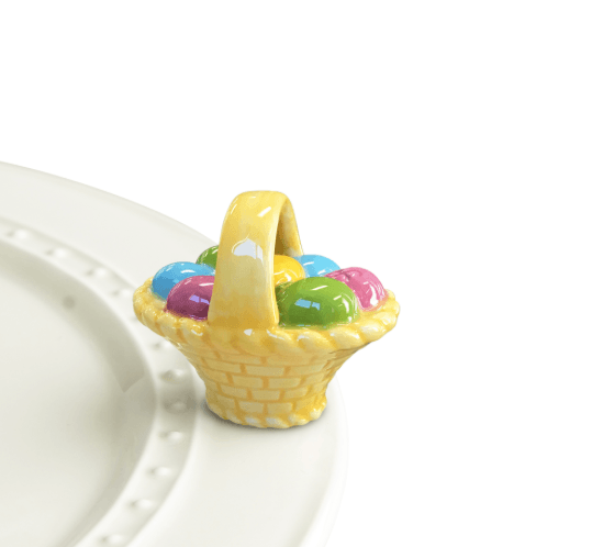 A Tisket, A Tasket Basket With Eggs Mini A214 Home Decor Nora Fleming