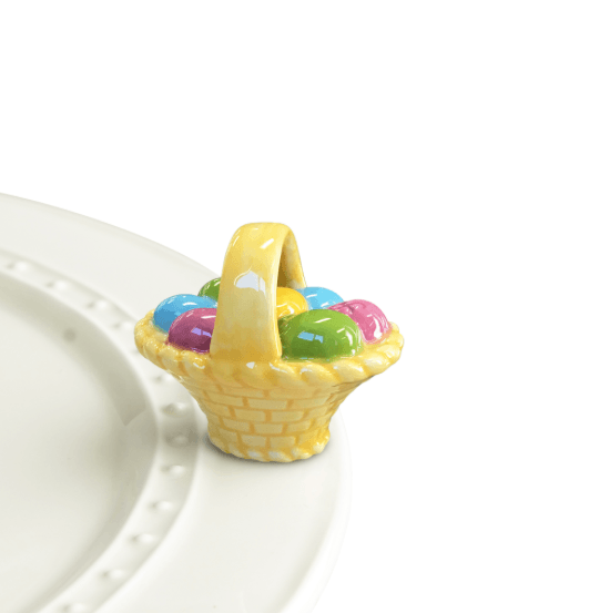 A Tisket, A Tasket Basket With Eggs Mini A214 Home Decor Nora Fleming