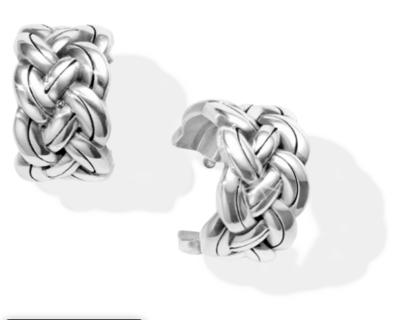 Interlok Woven Hoop Earrings JA5830 Earrings Brighton