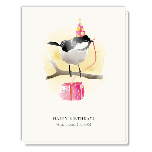 Birthday Coal Tit Card driscoll design