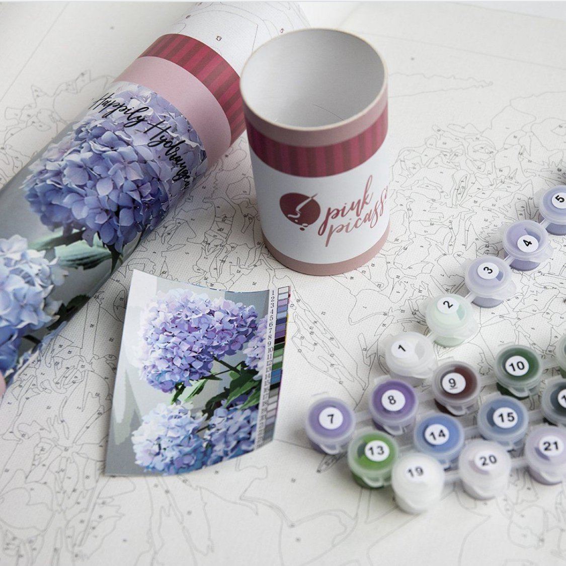 Pink Picasso Paint By Numbers Kit - Happily Hydrangea PPK-1620HH gift Pink Picasso