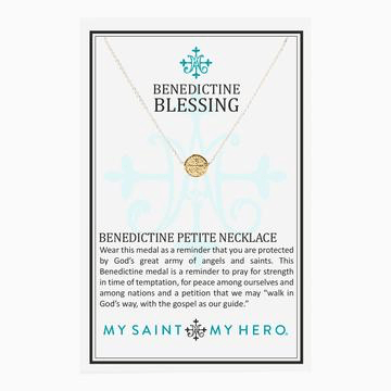Benedictine Petite Necklace - Silver/Gold My Saint My Hero