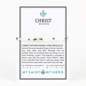 Christ Within Morse Code Silver Bracelet Bracelets My Saint My Hero