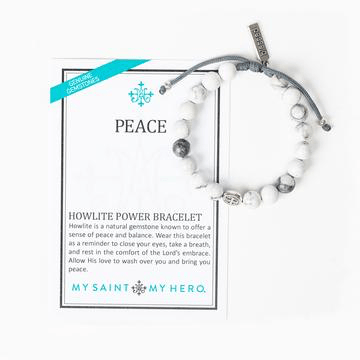 Peace Howlite Power Bracelet Bracelets My Saint My Hero