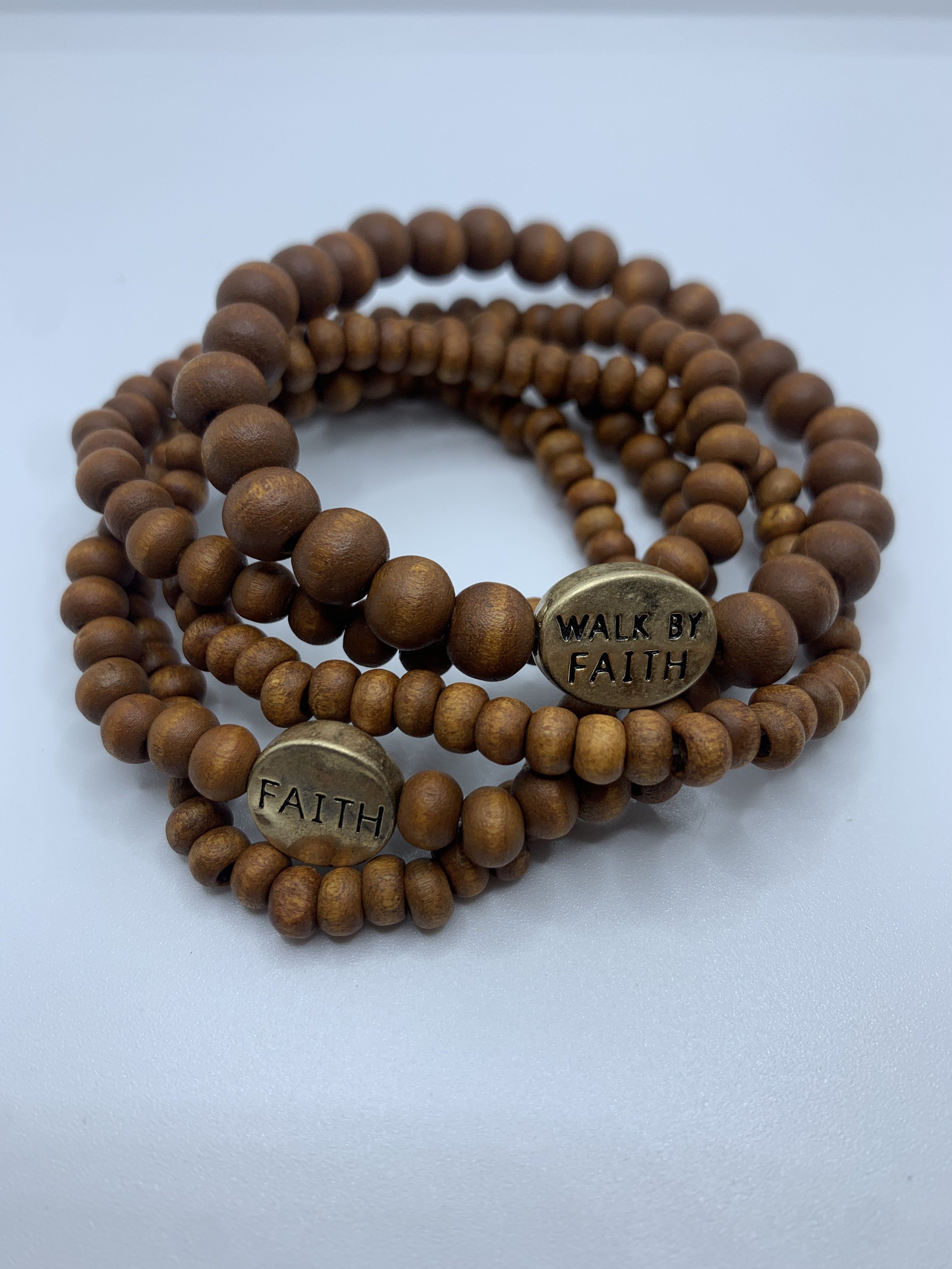Walk By Faith Beaded Bracelet Bracelets Johnathan Michael's Boutique
