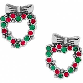 Holiday Cheer Heart Wreath Mini Post Earrings J22063 Earrings Brighton