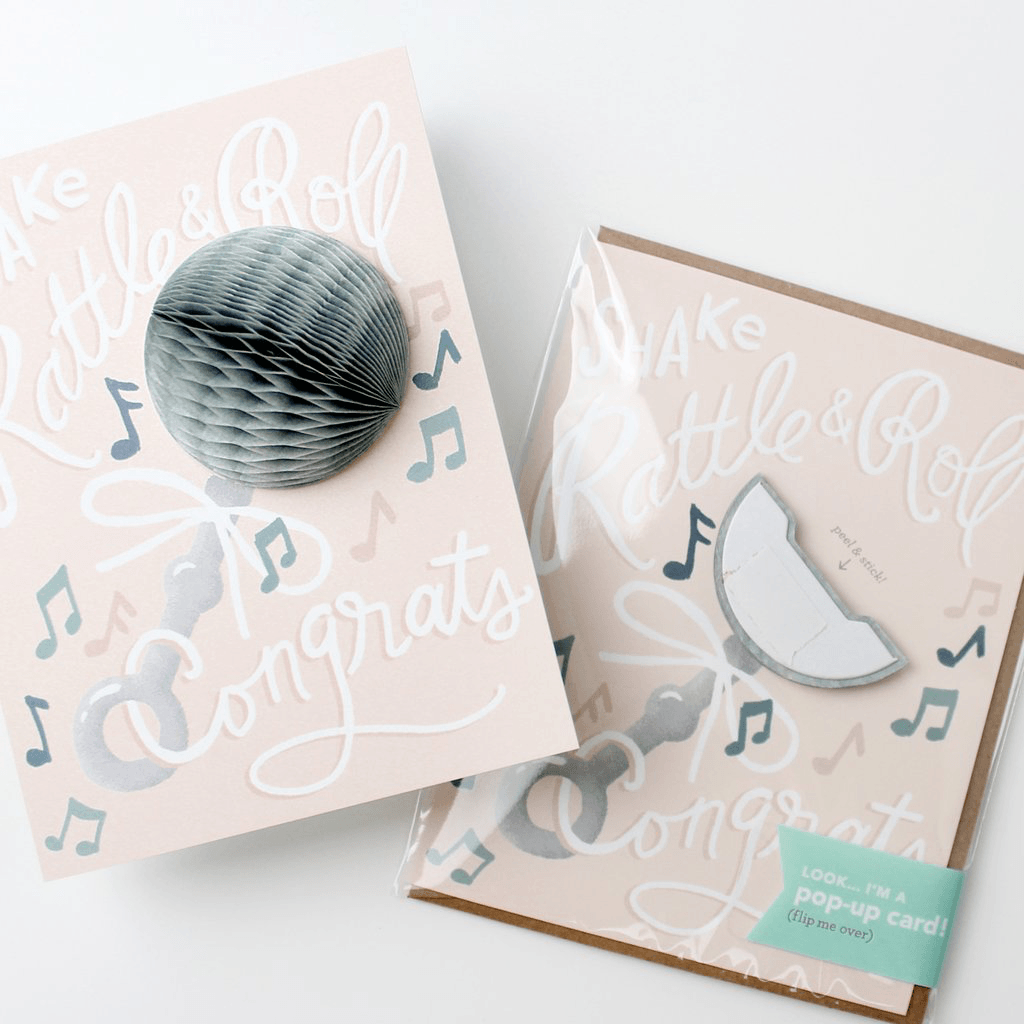 Rattle Pop-up Card Card Johnathan Michael's Boutique