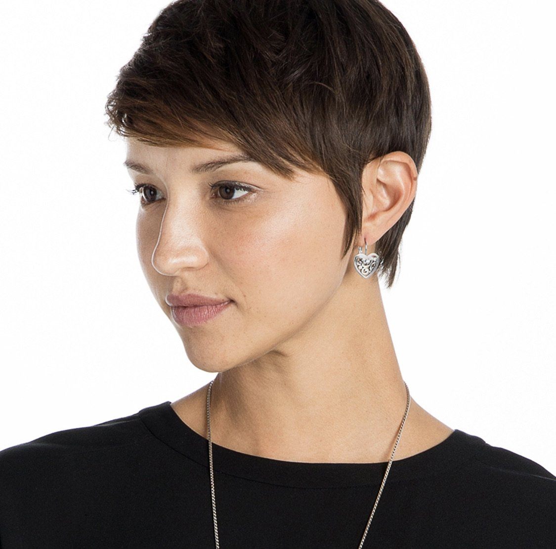 Contempo Heart Leverback Earrings J19870 Earrings Brighton