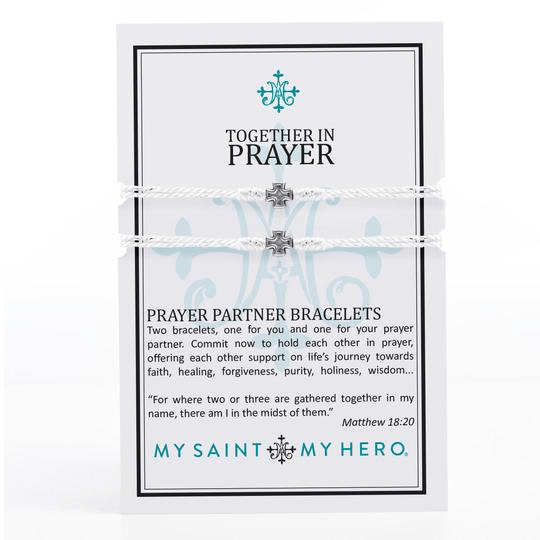 Prayer Partner Silver Bracelets My Saint My Hero