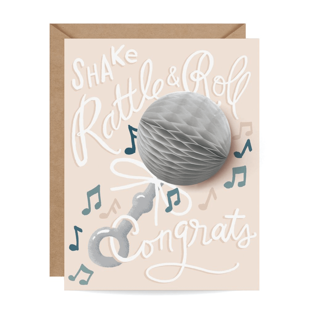 Rattle Pop-up Card Card Johnathan Michael's Boutique