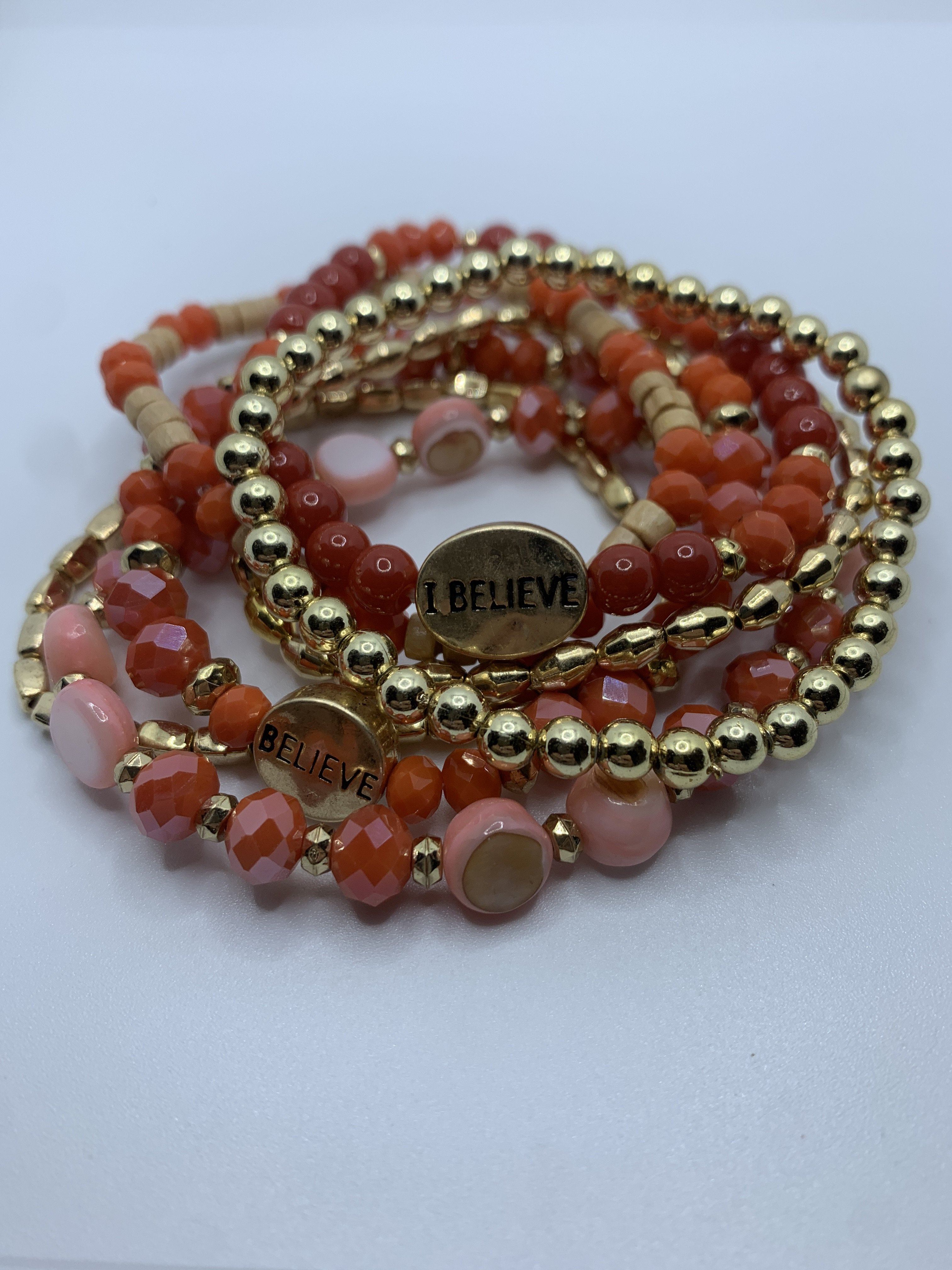 I Believe Beaded Bracelet Bracelets Johnathan Michael's Boutique
