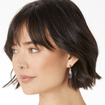 Neptune's Rings Amethyst Teardrop Earrings JA497C Earrings Brighton