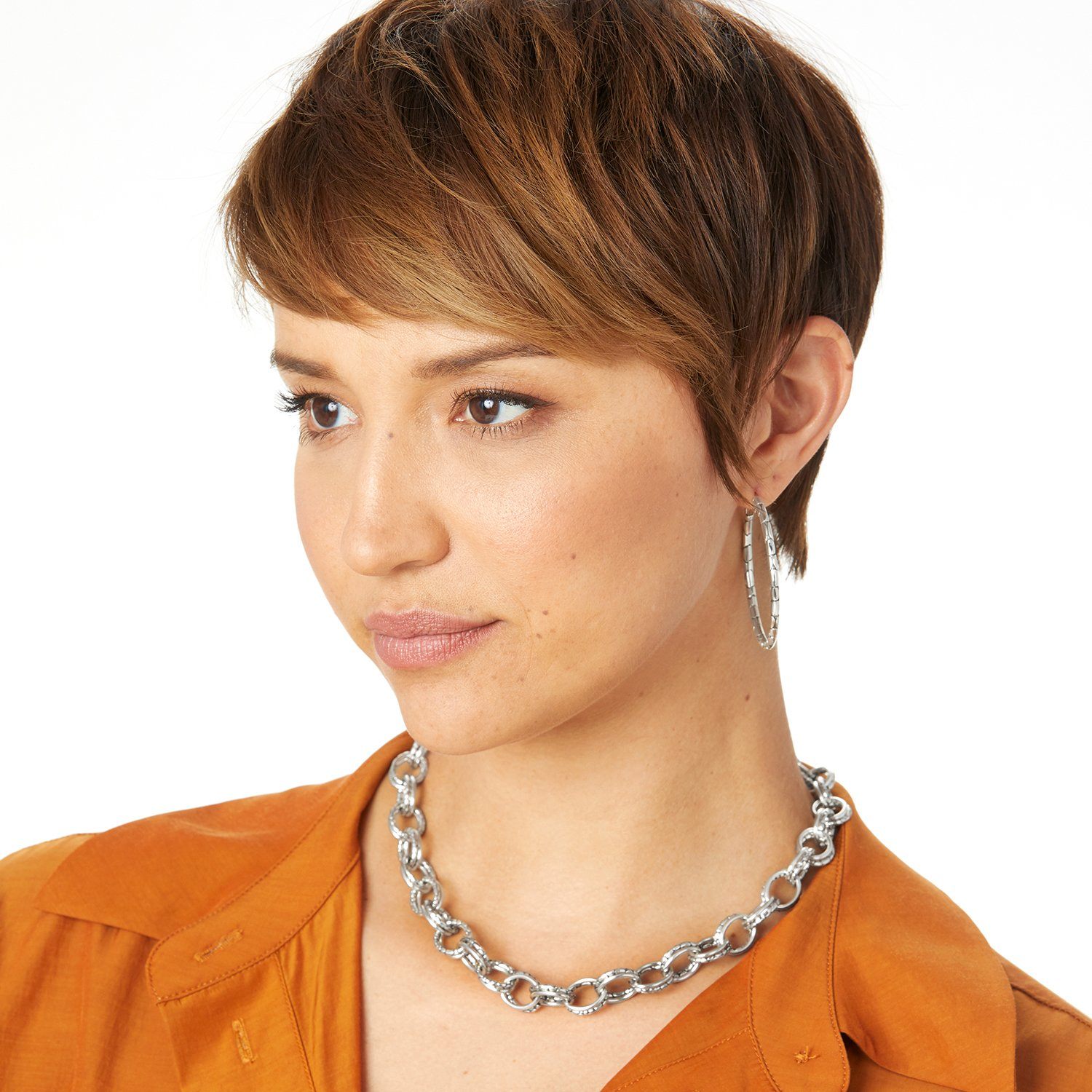 Pebble Large Oval Hoop Earrings JA5400 Earrings Brighton