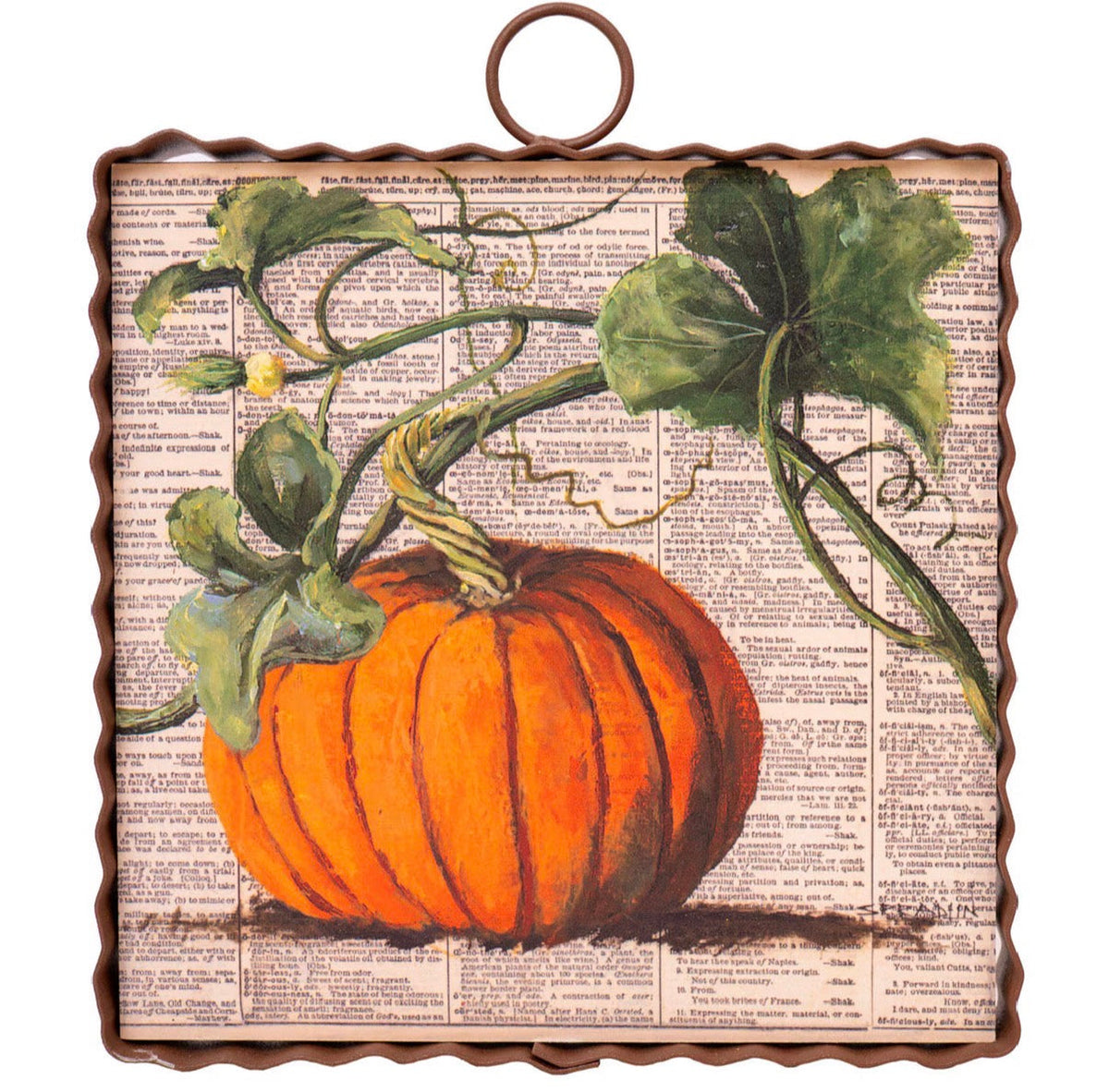 Handcrafted Round Top Collection seasonal metal art and home décor