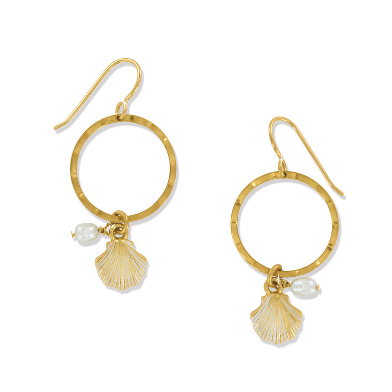 Sunset Cove Pearl French Wire Earrings - JA9999