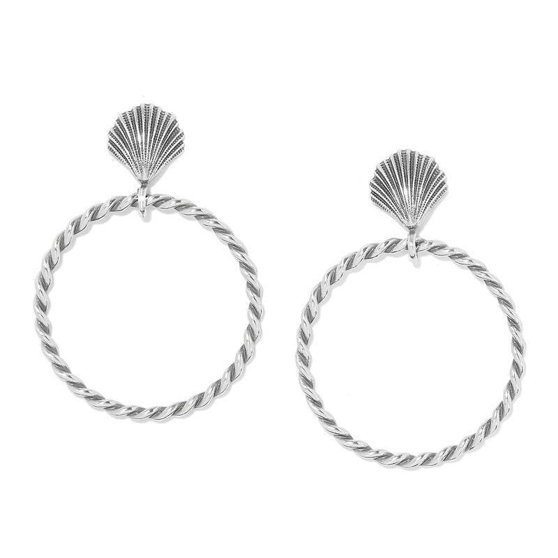 Silver Shells Hoop Earrings - JA9998
