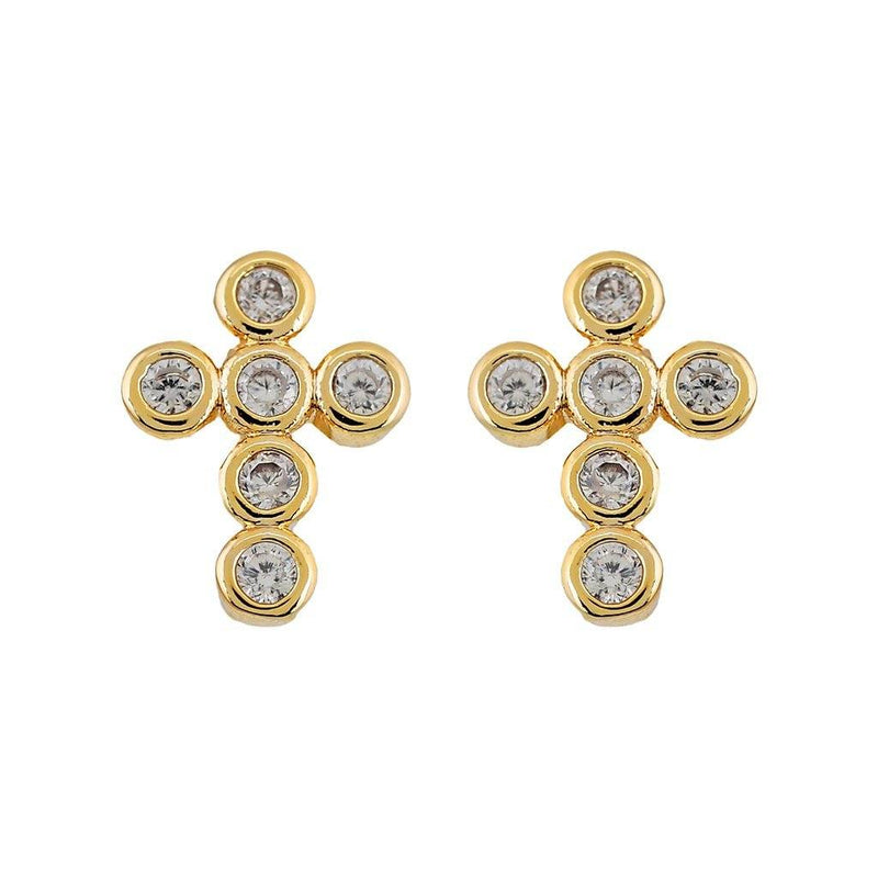 Mimi Mini Cross Earrings - Sahira Jewelry Design