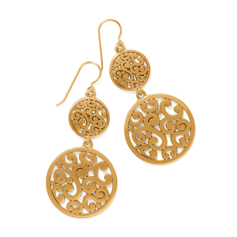 Contempo Medallion Duo French Wire Earrings - JA9904