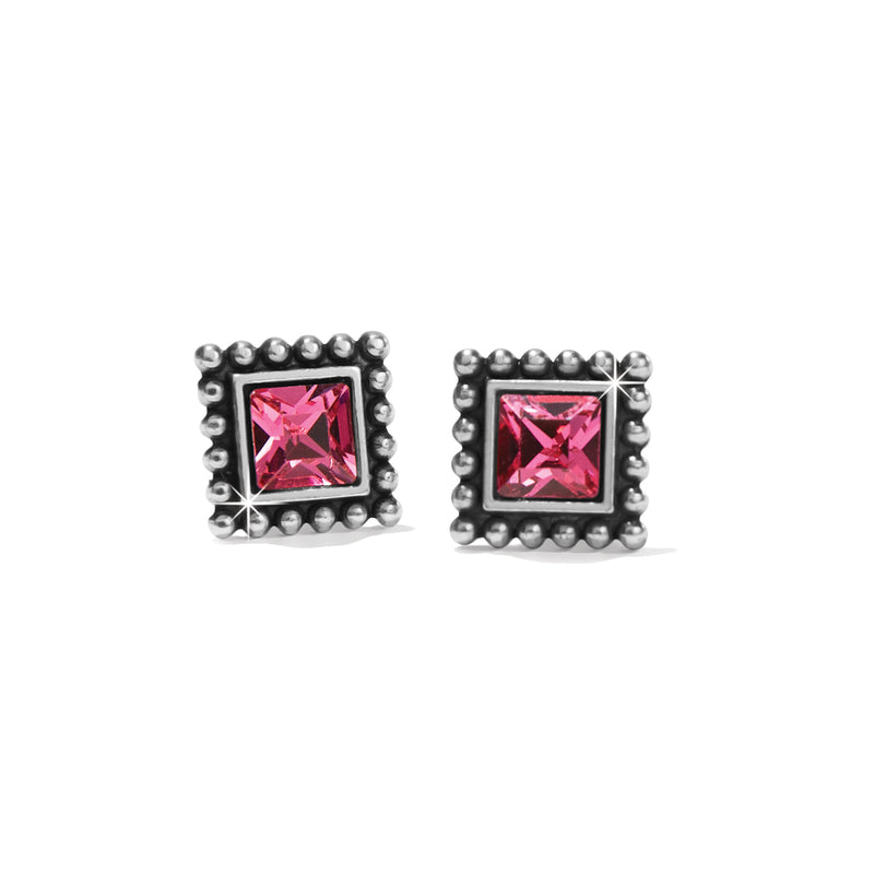 Sparkle Square Mini Post Earrings - J22404