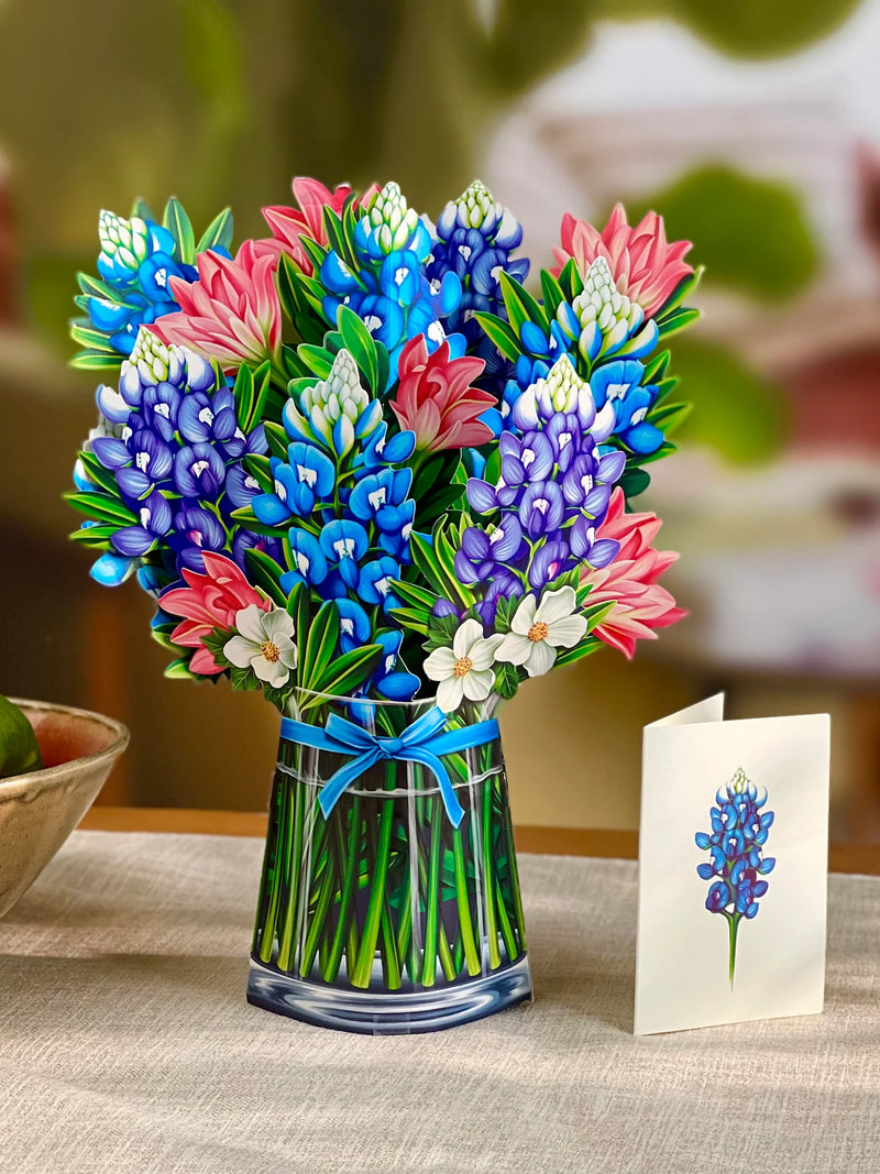Blue Bonnets - Pop up Flower Bouquet