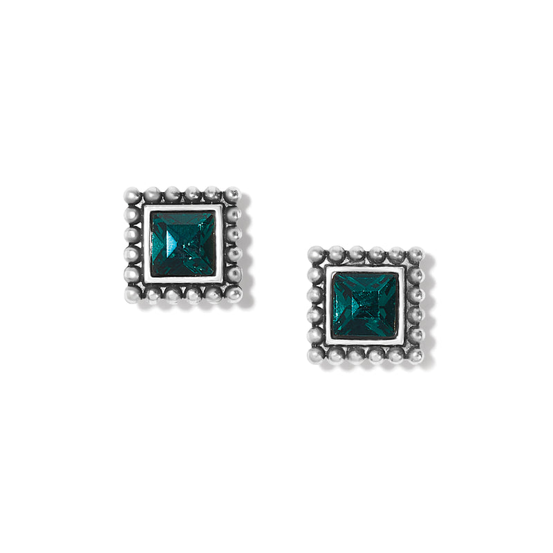 Sparkle Square Mini Post Earrings - J22405
