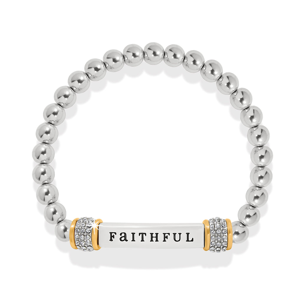 Meridian Faithful Two Tone Stretch Bracelet - JF0188