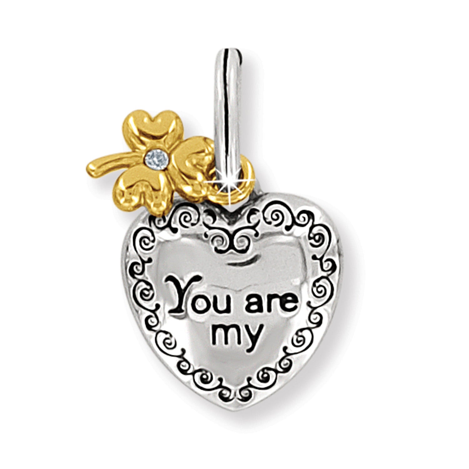 Lucky Twirl Heart Charm