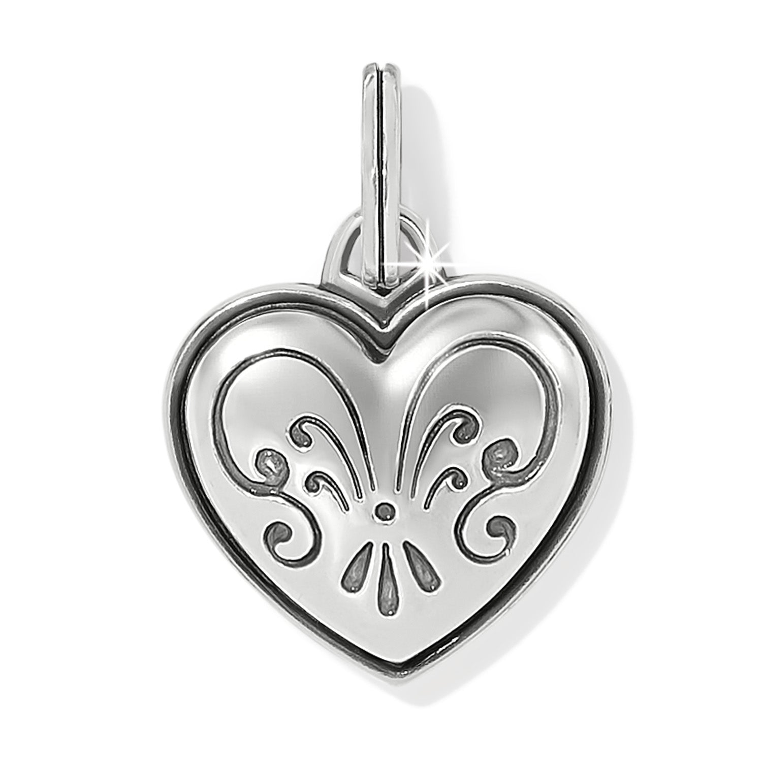 One Heart Etched Love Charm