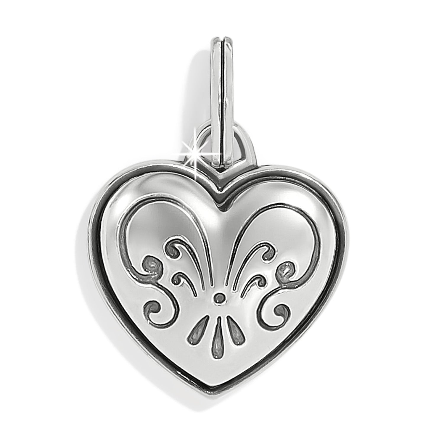 One Heart Etched Love Charm