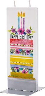 Happy Birthday Layered Cake Hand Painted Flaytz Candle Apparel & accessories Flaytz Candle 