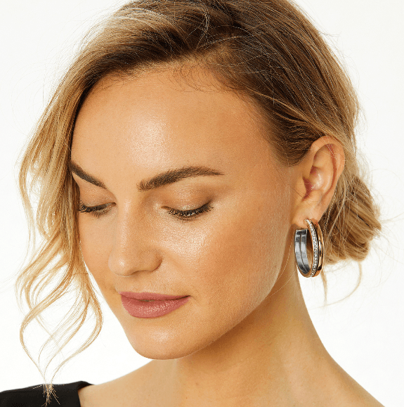 Neptune's Rings Duo Large Hoop Earrings JA5892 Earrings Brighton 