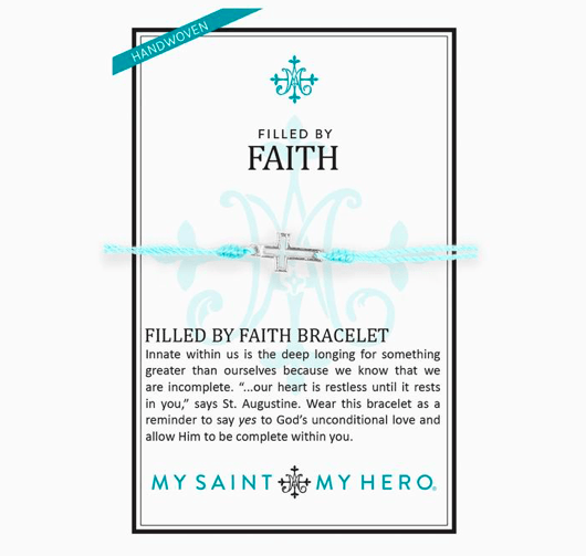 Filled by Faith Mint Bracelet My Saint My Hero 