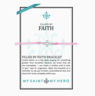 Filled by Faith Pink/Silver Bracelet My Saint My Hero 