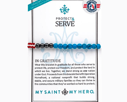 Protect & Serve in Gratitude Bracelet Bracelets My Saint My Hero 