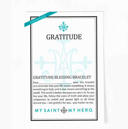 Gratitude Blessing Bracelet Bracelets My Saint My Hero 