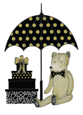 Teddy Bear With Presents Card cards Johnathan Michael's Boutique 