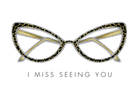 I Miss Seeing you Giraffe Print Glasses Card cards Johnathan Michael's Boutique 