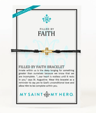 Filled by Faith Black/Gold Bracelet My Saint My Hero 