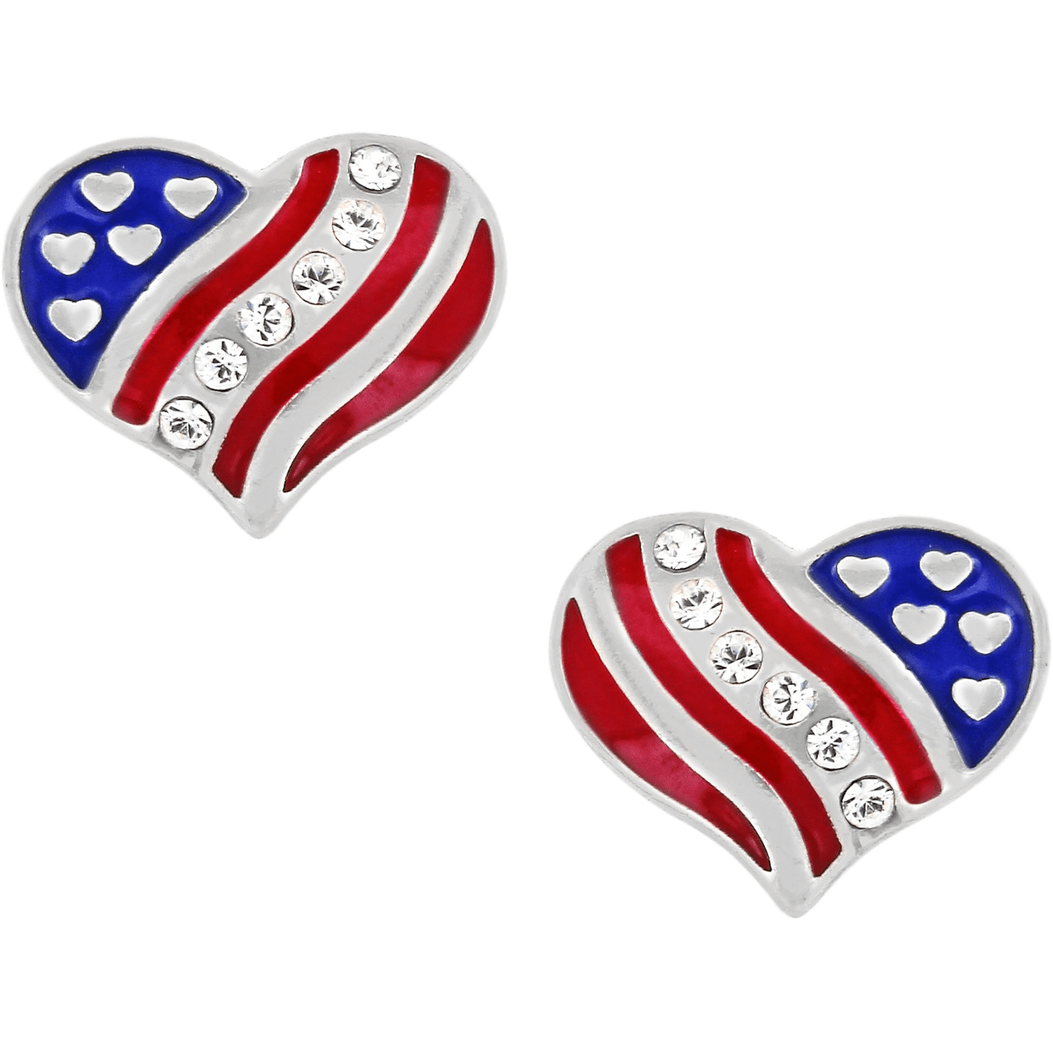 Hearts and Stripes Mini Post Earrings J22053 Earrings Brighton 